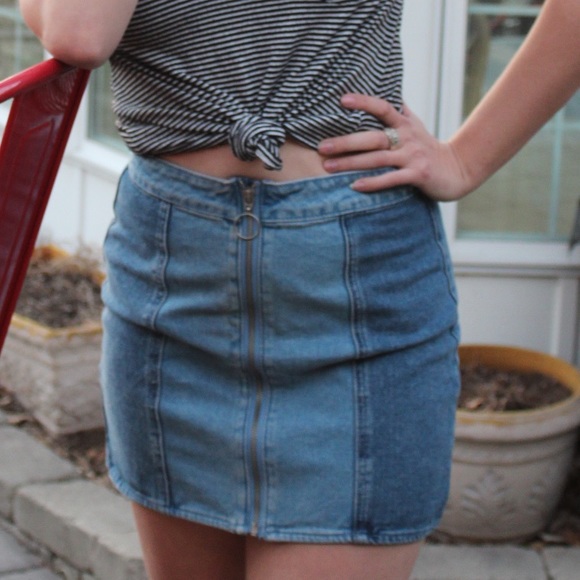 Forever 21 Dresses & Skirts - Jean Skirt with Front Zipper